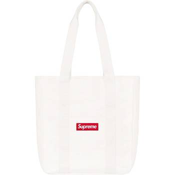 Bolsas Supreme Lona Tote Branco | PT423XF