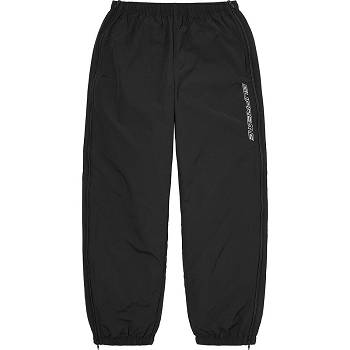 Calças Supreme Full Zip Baggy Warm Up Pant Pretas | PT159JJ