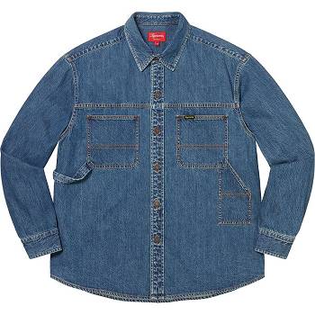Camisas Supreme Denim Painter Azuis | PT200YU