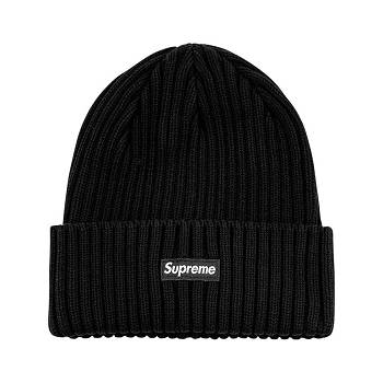 Chapeus Supreme Overdyed Logo Beanie Pretas | PT483EX