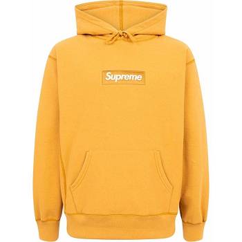Moletom Com Capuz Supreme Box Logo Amarelas | PT103DN