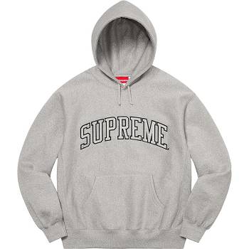 Moletons Supreme Glitter Arc Encapuzado Cinzentas | PT292ZG