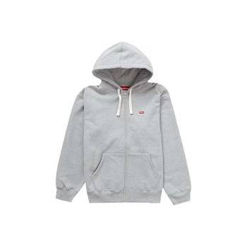 Moletons Supreme Small Box Drawcord Zip Up Encapuzado Cinzentas | PT332IS