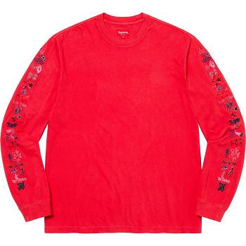 Suéteres Supreme AOI Icons L/S Top Vermelhas | PT277TV