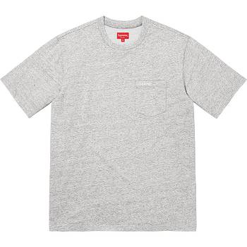 Suéteres Supreme S/S Pocket Tee Cinzentas | PT272MA
