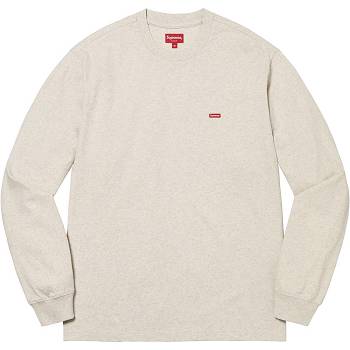 Suéteres Supreme Small Box L/S Tee Bege | PT248WY